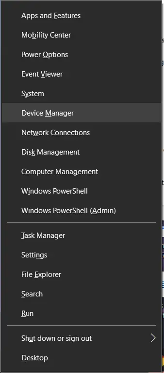 Select device manager