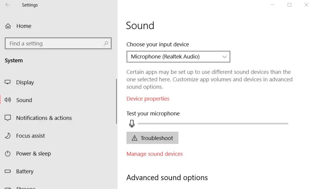 microphone settings test for realtek mic